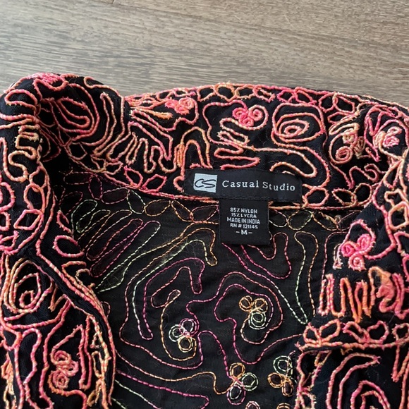 funky neon 80s pattern zip up jacket - Picture 3 of 10